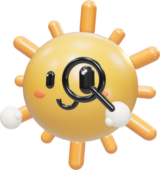 Soli com uma lupa